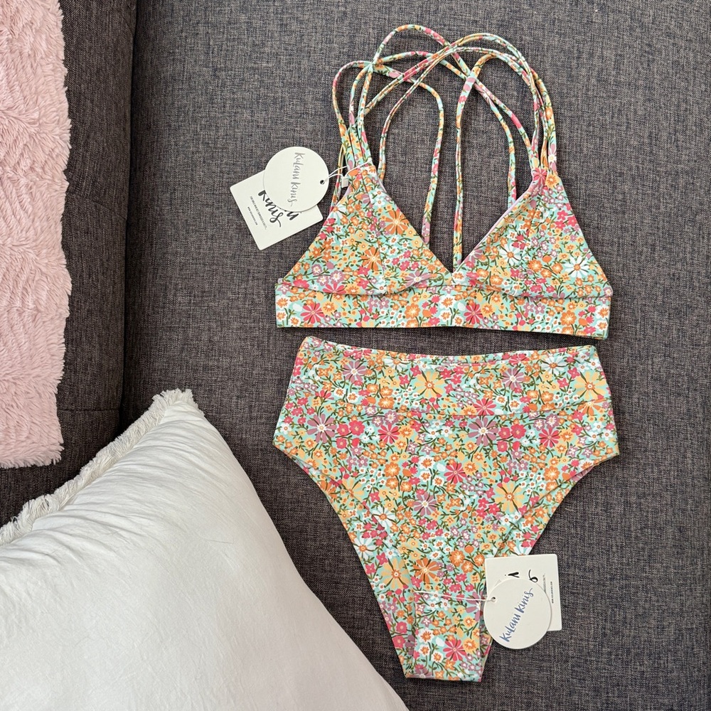 Kulani Kinis Zali Floral High Waist Bikini - Picture 2 of 16